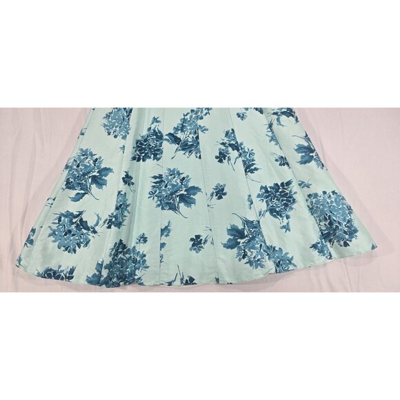 Ann Taylor Womens Silk Dress Empire Waist Babydoll Floral Blue Fairy Y2K Size 10 - Picture 10 of 16